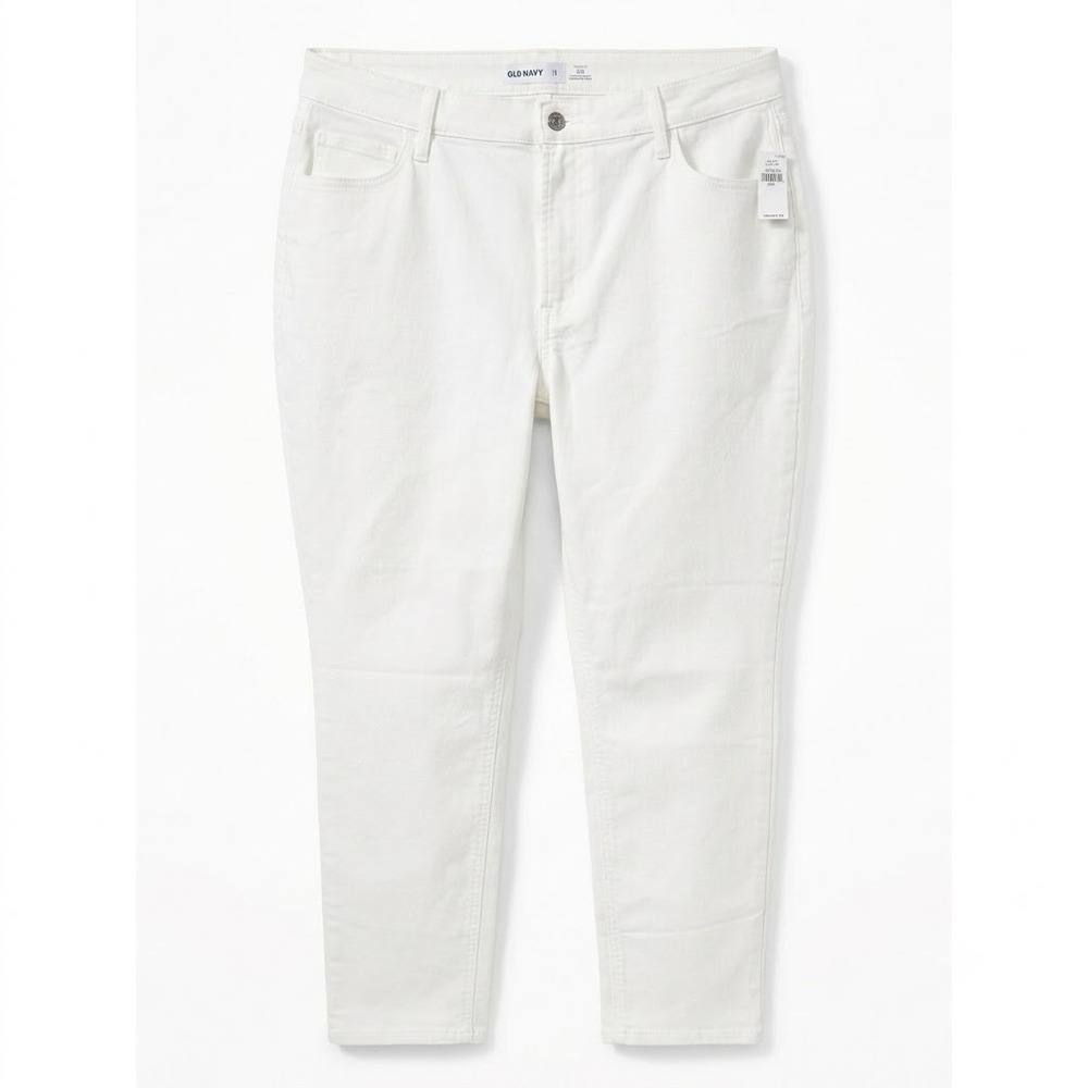NEW Old Navy‎ White Wow Super-Skinny High-Rise Jeans Womens 16
